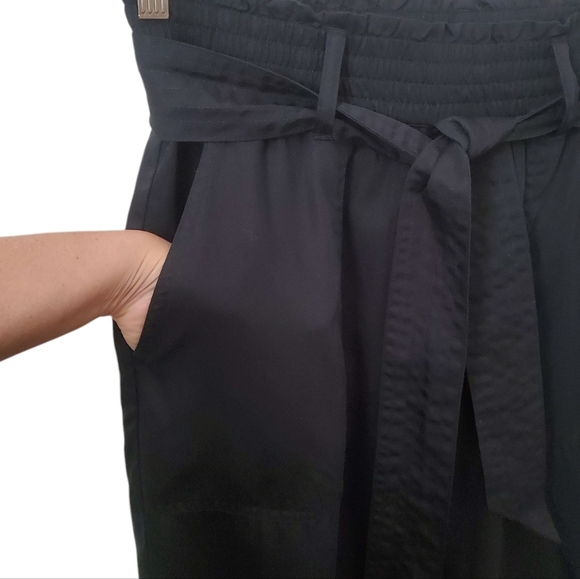 Abercrombie & Fitch Paperbag Waist Joggers Pants Lightweight Black M - Picture 4 of 12